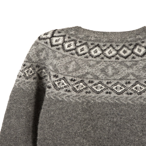 Norse Projects Birnir Fairisle Dark Grey Melange N45-0511 Degli Uberti